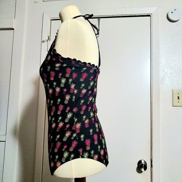YMI Multi-colored Pineapple Print One Piece Swimsuit Size Large - Picture 4 of 11